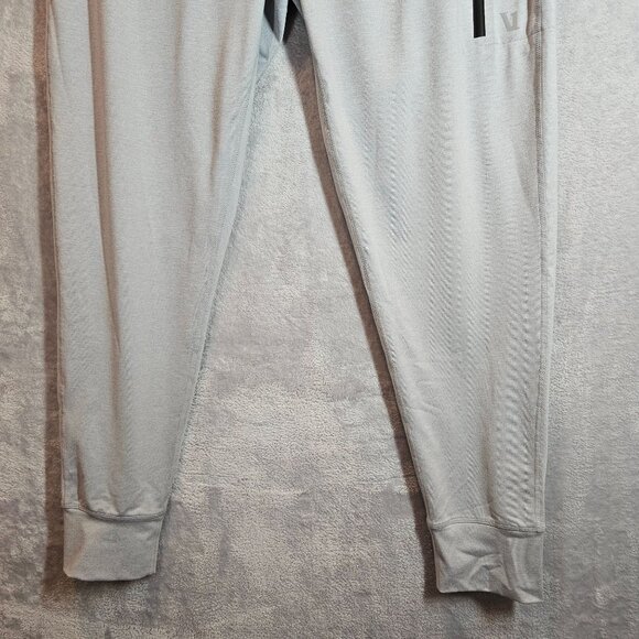 Vuori Mens M Light Gray Jogger Pants With Zipper Pocket & Drawstring Waist - Picture 3 of 14
